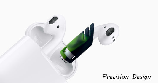 Removable Stem Covers for AirPods 1st and 2nd Gen (Green and Blue) 2 Pair