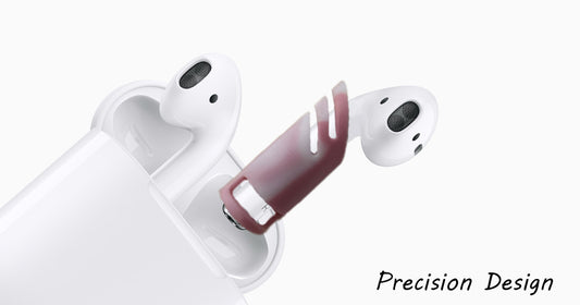 Removable Stem Covers for AirPods 1st and 2nd Gen (Pink & White) 2 Pair