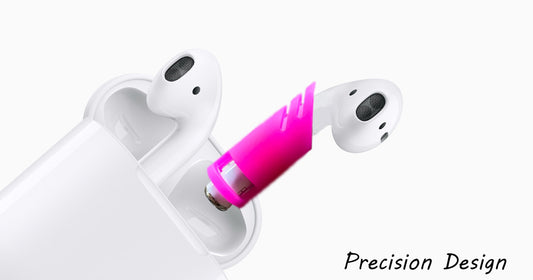 Removable Stem Covers for AirPods 1st and 2nd Gen (Vibrant Pink) 2 Pair